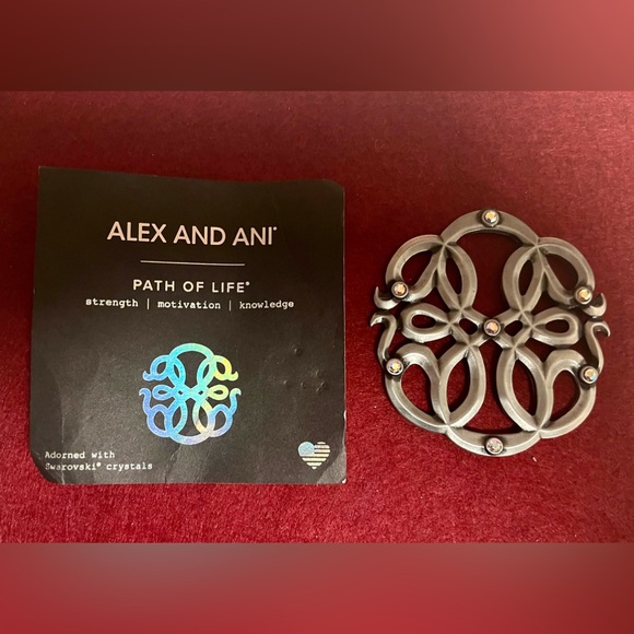 Alex & Ani NWT Rafaelian Silvertone PATH OF LIFE Ornament W/Swarovski Crystals - Picture 1 of 10